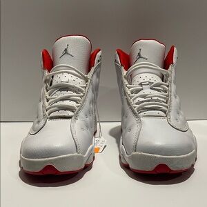 Air Jordan 13s retro GS history of flight, Kids White and Red.